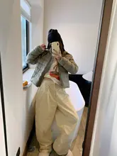 冬用コットンパンツ【極上の柔らかさ・大きなダッグ柄・スタイル・フリース裏地】