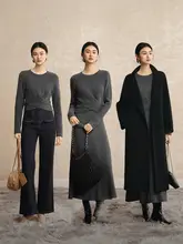 冬用ファッション 韓国スタイルのニットワンピース【修身・お洒落デザイン】（セットアップ対応）