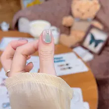 夏用クリアネイルチップ【純手作り・透明感のあるデザイン・高級感】
