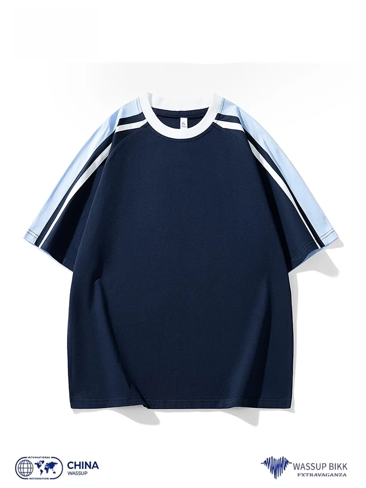 配色ラグラン袖半袖Tシャツ【ユニセックス・夏用・フィット・カジュアル】