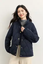 リバーシブルチェック柄ダウンコート【レトロ風・立ち襟・暖かさ】