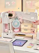 デスクトップ用収納ボックス【穴あけ不要・角型・オフィスや学生寮用】