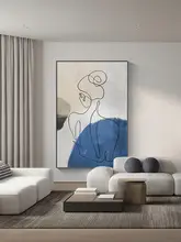 洗練されたデザイン！抽象アートリビング装飾画【ミニマルスタイル・人物デザイン】