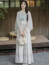 青煙改良型女性用漢服【ラウンドネック・八破スカート・日常着・夏用】