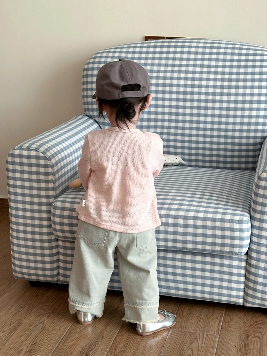 女  の子用デニムパンツリボン付きワイドレッグストレート：カットオフデニム2026の代替としての選択肢
