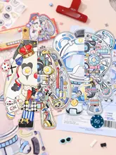 可愛い機械クマのDIYシール【透視ミニチュアシーン・創造的デザイン】