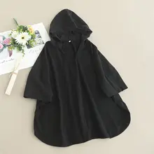 刺繍入りフード付き短袖Tシャツ【フィット・無地・竹節コットン・カジュアル】