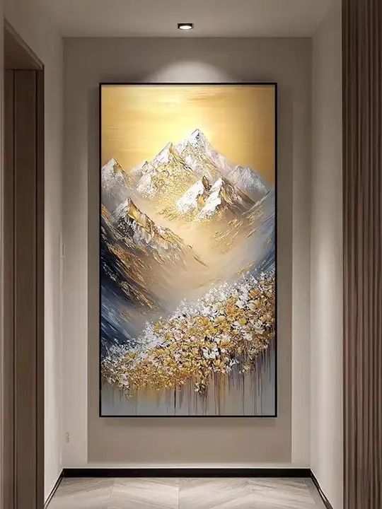 抽象的な壁画【エレガントな玄関装飾・廊下用】