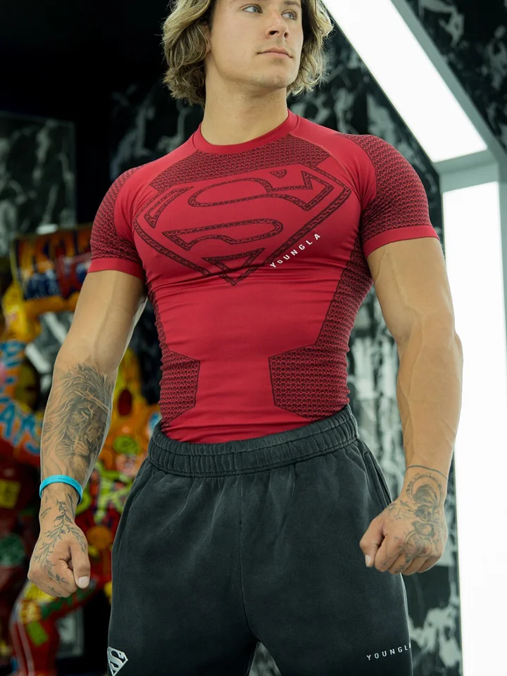 速乾性の高いストレッチフィット メンズトレーニングTシャツ【薄手・半袖】