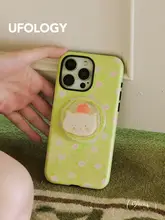 春のイラストデザインのiPhoneケース【全包・マグネット式・猫モチーフ・二合一】（セットアップ対応）