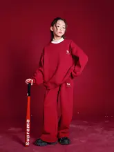 女の子用新年衣装【赤・冬季用・可愛いデザイン】（セットアップ対応）