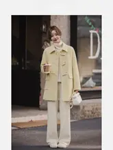 学院風のキルティングコート【冬用・ゆったりしたデザイン・女性用】