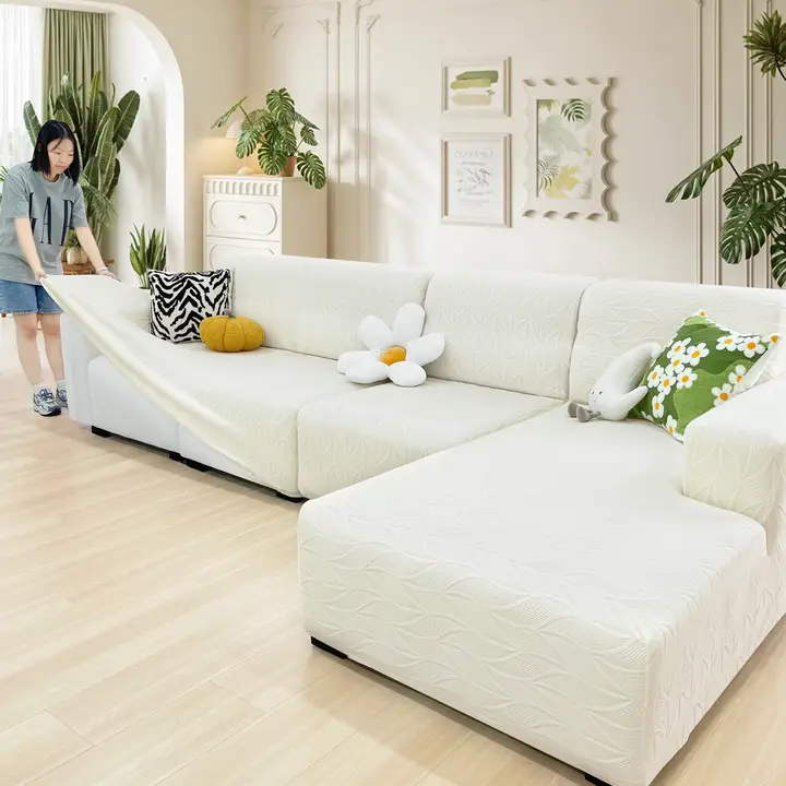 全包対応の防猫抓ソファカバー【リビング用・三人掛け＆オットマン用】（セットアップ対応）
