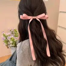 可愛いピンクリボン蝶結びのヘアクリップ【バレエスタイル・甘美なデザイン】
