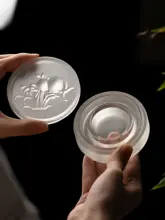 火鍋用 硯台【琉璃・書道用・蓋付き・便携】