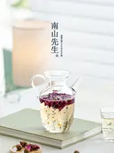 耐熱ガラス製のフラワーチャポット【高級感あるデザイン・茶器・家庭用】