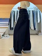 デザイン性のあるブルーカフ付きデニムパンツ【レディース・梨型体型・格子柄・ストレート】（セットアップ対応）
