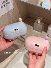 かわいい蓋付きソープディッシュ【排水付き・家庭用・トイレ用・オシャレ収納】