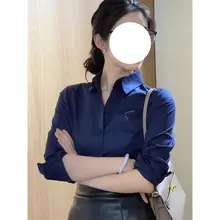 レディースポロ衿長袖シャツ【秋冬用・高級感・ビジネス・カジュアル】
