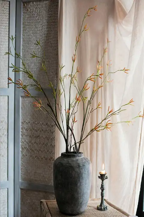 禅スタイルの大きな造花枝【春秋カラー・日本風・インテリア用】