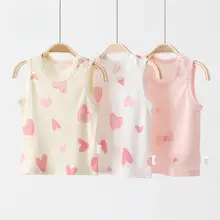 春秋用ベビーキャミソール【モダンデザイン・可愛い・女児用・内外両用】