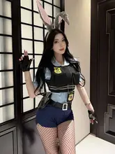 セクシーな女警制服コスプレ【ウサギ風・ナイトクラブ用】