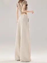 高腰ワイドレッグパンツ【スタイル・女性用・ゆったりシルエット・カジュアル】