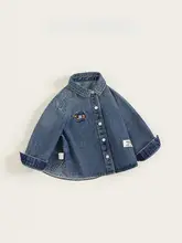 デニムシャツ キッズ ボーイズ 犬刺繍 ヴィンテージ ストリート カジュアル シンプル 春