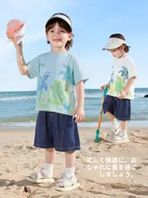 子供用 半袖Tシャツ【アニメデザイン・カジュアル・夏用・ラウンドネック】（セットアップ対応）