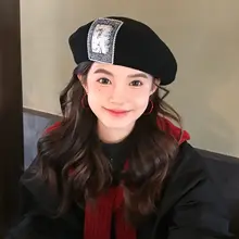 秋冬用 ヒップホップ風 ベレー帽【復古デザイン・女性用・小顔効果】