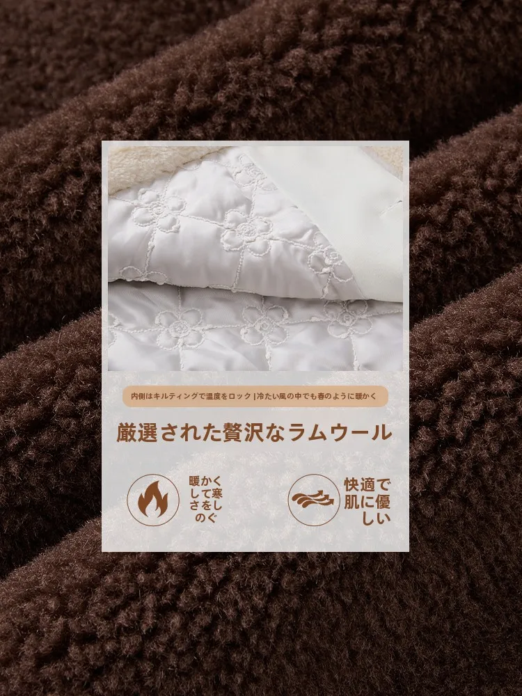 コート カーキ デザイン性のあるパッチワーク ルーズフィット 保温性抜群