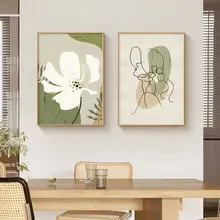 花柄のリビングデコレーションアート【温かみのあるソファ背景・軽やかな高級感のある壁画】