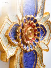 東南アジア風 木製装飾パネル【彫刻デザイン・玄関・壁掛け用】
