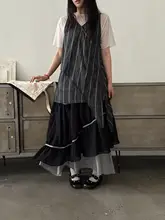 不対称デザインの吊り紐トップス【古着風・日本スタイル】