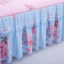 新品 レースベッドスカート ベッドカバー【全棉・滑り止め設計・枕カバー付き】（セットアップ対応）
