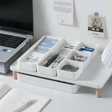 デスク用文具収納ラック【デスク上のスペースを有効活用・引き出し付き】
