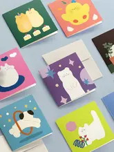 かわいいキャラクターのミニカードと封筒のセット【誕生日やメッセージに最適】（セットアップ対応）