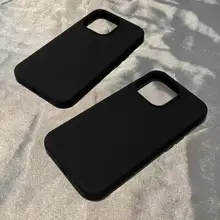 極上の柔らかさの液体シリコン製スマートフォンケース【iQOO対応・全包カバー・ブラック】
