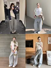 快適な混紡コットン製フィットパンツ【脚口調整可能・女性用・スリムデザイン】