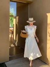 レディース 夏用 ノースリーブ レース トップス【カジュアル・不規則デザイン・バタフライシルエット・ストラップ付き】