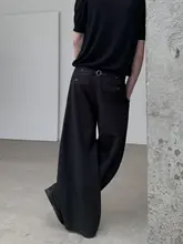 クラシックデザインのストライプワイドパンツ【ユニセックス・フィット】