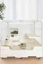 うさぎケージ 家庭用 大型 アクリル 自動掃除 防尿