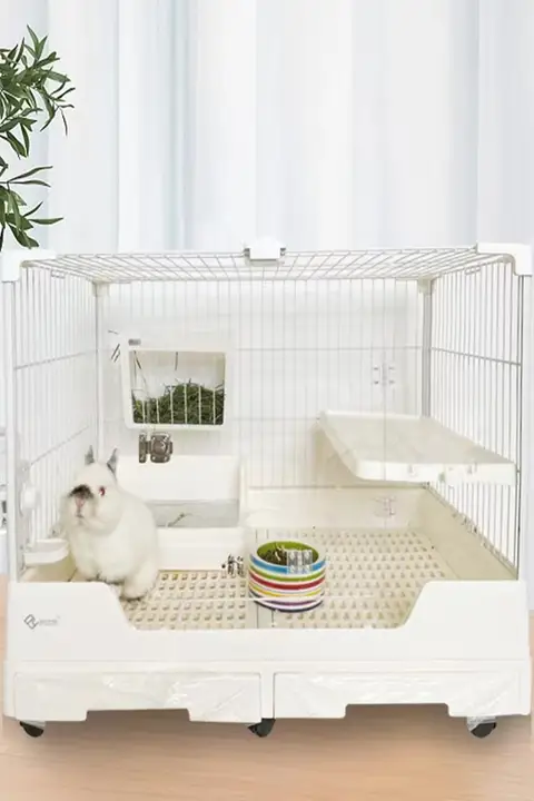うさぎケージ 家庭用 大型 アクリル 自動掃除 防尿