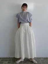 純色コットンリネンの短袖トップス【リボンデザイン・レトロスタイル・夏用】