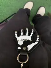 PUレザー製 手のひら型キーリング【DIYデザイン・体験型アクセサリー】