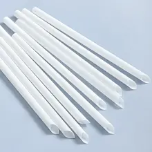 使い捨てプラスチックストロー【カラフル・透明・黒・細太タイプ・長さ調整可能・個包装】
