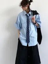 中性学院風ストライプネクタイ【カジュアル・男女兼用】（セットアップ対応）