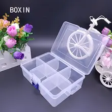 透明プラスチック製 大型仕切り収納ボックス【アクセサリー用・収納ケース】（セットアップ対応）