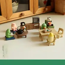 ミニチュア家具セット ドールハウス小物 樹脂製 置物 かわいい 癒やし デスクトップ インテリア プレゼント