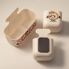 かわいいデザインの磁石付き収納ボックス【キッチン・ノー打孔・冷蔵庫側面用】